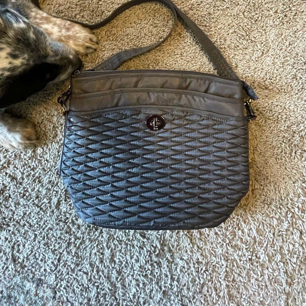 Lug Adagio Quilted Shoulder/Crossbody Bag Silver in gently used condition - Picture 9 of 9